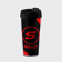 Термокружка-непроливайка Skillet - red gradient