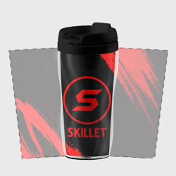 Термокружка-непроливайка Skillet - red gradient - фото 2