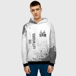 Мужская толстовка 3D Die Antwoord - white gradient вертикально - фото 2