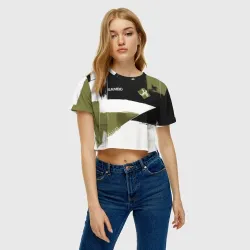 Женская футболка Crop-top 3D Русское самбо
