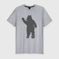 Мужская футболка хлопок Slim Мишка футболист