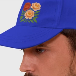 Бейсболка Пионы гладью
