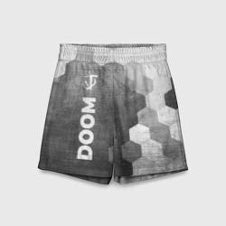 Детские спортивные шорты 3D Doom - grey gradient по-вертикали
