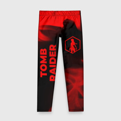 Детские леггинсы 3D Tomb Raider - red gradient вертикально