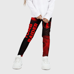 Детские леггинсы 3D Tomb Raider - red gradient вертикально - фото 2