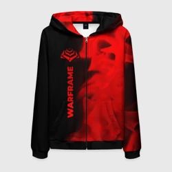Мужская толстовка 3D на молнии Warframe - red gradient по-вертикали