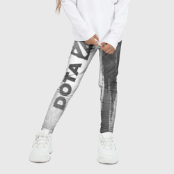 Детские леггинсы 3D Dota - white gradient по-вертикали - фото 2