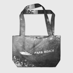 Пляжная сумка 3D Papa Roach - grey gradient по-горизонтали