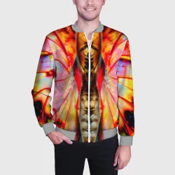 Мужской бомбер 3D Разворот бабочки - фото 2