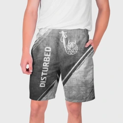 Мужские шорты 3D Disturbed - grey gradient вертикально