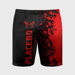 Мужские шорты спортивные Placebo - red gradient по-вертикали