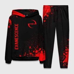 Женский костюм с толстовкой 3D Evanescence - red gradient вертикально