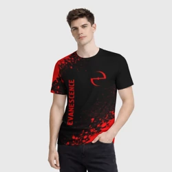 Мужская футболка 3D Evanescence - red gradient вертикально - фото 2
