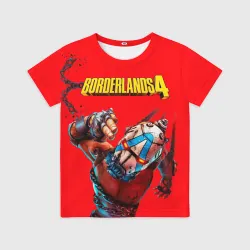 Детская футболка 3D Псих в кандалах Borderlands 4