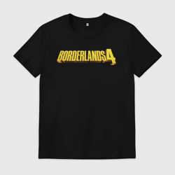 Мужская футболка хлопок Borderlands 4 golden logo