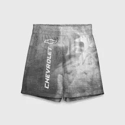 Детские спортивные шорты 3D Chevrolet - grey gradient по-вертикали
