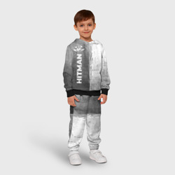 Детский костюм с толстовкой 3D Hitman - grey gradient по-вертикали - фото 2