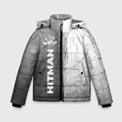 Зимняя куртка для мальчиков 3D Hitman - grey gradient по-вертикали