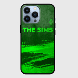 Чехол для iPhone 13 Pro The Sims - green gradient посередине