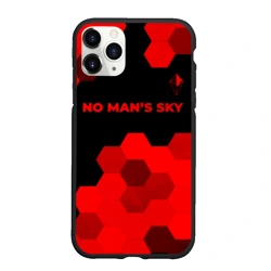 Чехол для iPhone 11 Pro Max матовый No Man's Sky - red gradient посередине