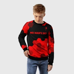 Детский свитшот 3D No Man's Sky - red gradient посередине - фото 2