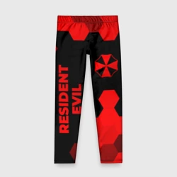 Детские леггинсы 3D Resident Evil - red gradient вертикально