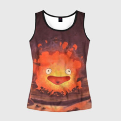 Женская майка 3D Кальцифер акварель