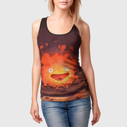 Женская майка 3D Кальцифер акварель - фото 2