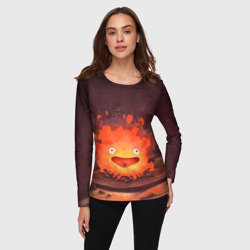 Женский лонгслив 3D Кальцифер акварель - фото 2