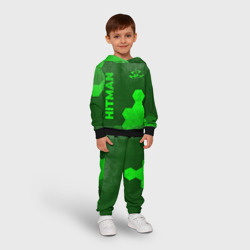 Детский костюм с толстовкой 3D Hitman - green gradient вертикально - фото 2