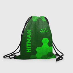 Рюкзак-мешок 3D Hitman - green gradient вертикально