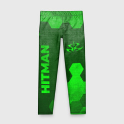 Детские леггинсы 3D Hitman - green gradient вертикально