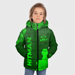 Зимняя куртка для мальчиков 3D Hitman - green gradient вертикально - фото 2
