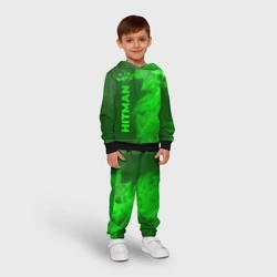 Детский костюм с толстовкой 3D Hitman - green gradient по-вертикали - фото 2