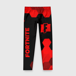 Детские леггинсы 3D Fortnite - red gradient вертикально
