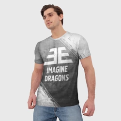 Мужская футболка 3D Imagine Dragons - grey gradient - фото 2
