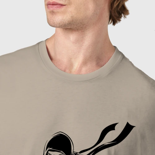 Мужская футболка хлопок с принтом Скейтбордист ниндзя в движении, фото #4