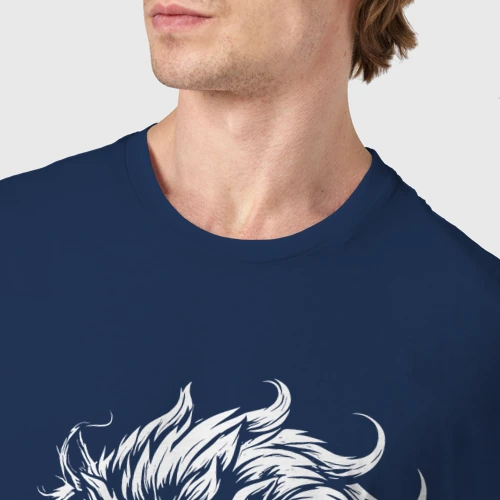 Мужская футболка хлопок с принтом Скейтбордист-оборотень, фото #4