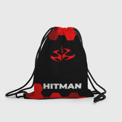 Рюкзак-мешок 3D Hitman - red gradient по-центру