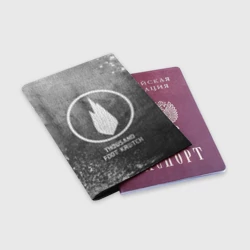 Обложка для паспорта матовая кожа Thousand Foot Krutch - grey gradient - фото 2