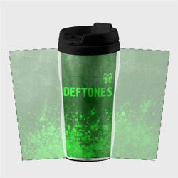 Термокружка-непроливайка Deftones - green gradient посередине - фото 2