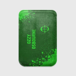 Картхолдер Magsafe магнитный Ozzy Osbourne - green gradient вертикально