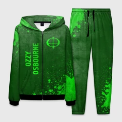 Мужской костюм 3D Ozzy Osbourne - green gradient вертикально