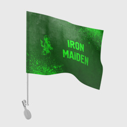 Флаг для автомобиля Iron Maiden - green gradient по-горизонтали