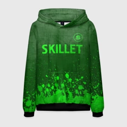 Мужская толстовка 3D Skillet - green gradient посередине