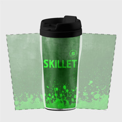 Термокружка-непроливайка Skillet - green gradient посередине - фото 2