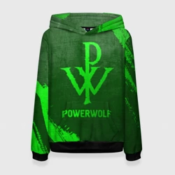 Женская толстовка 3D Powerwolf - green gradient