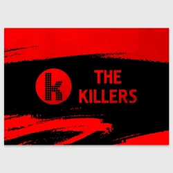 Поздравительная открытка The Killers - red gradient по-горизонтали