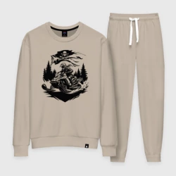 Женский костюм хлопок Пиратский гонщик на снегоходе