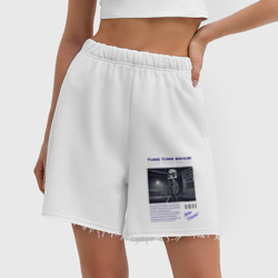 Женские шорты oversize футер хлопок Тунг Тунг Сахур брейнрот мем - фото 2